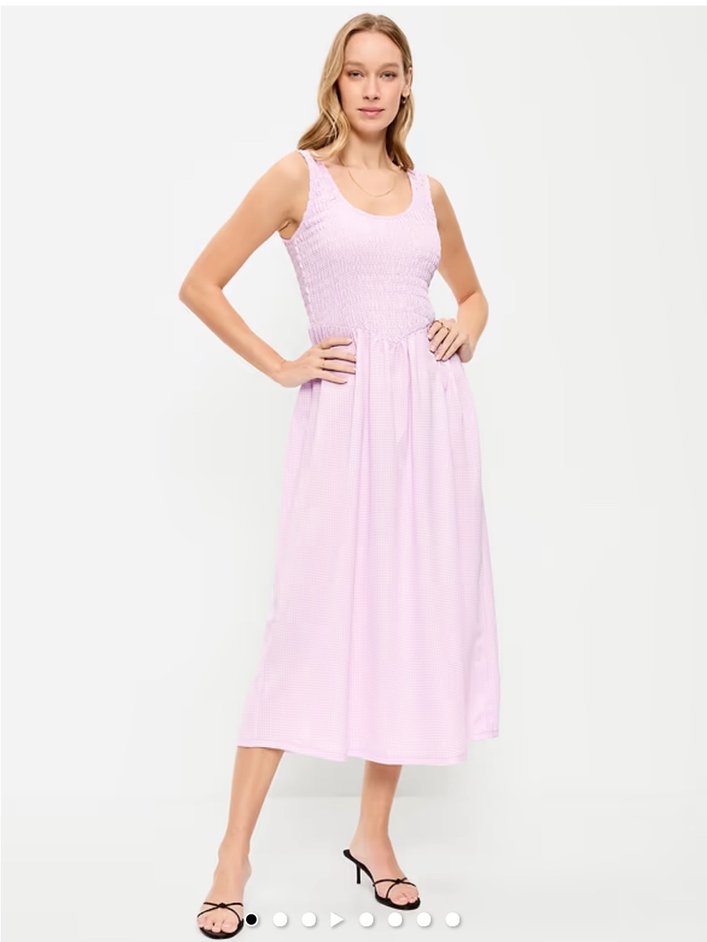 Old Navy Lilac Smocked Midi Dress